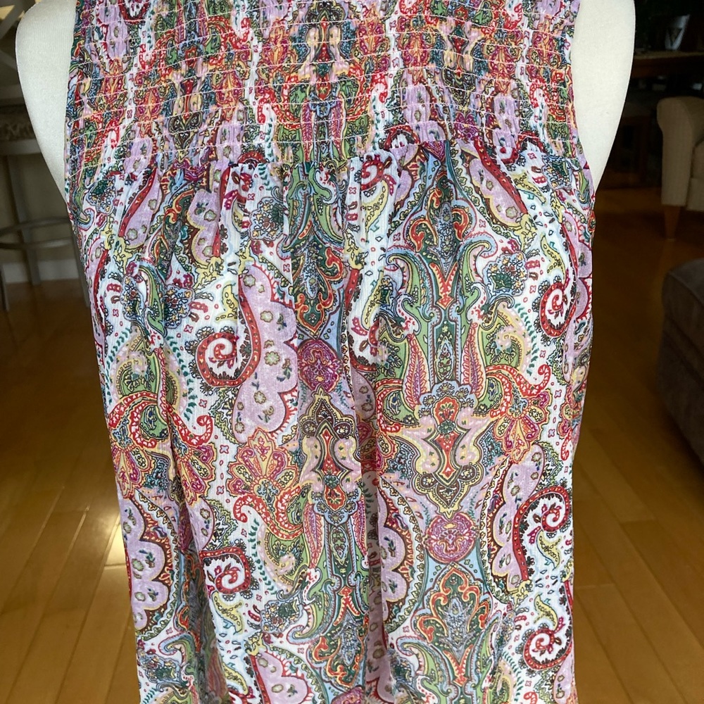 Carolina Belle paisley print chiffon top in size xs